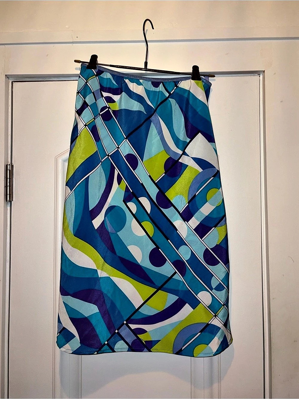 Vintage Studio Abstract Retro Midi Skirt, Size S/M, Like New